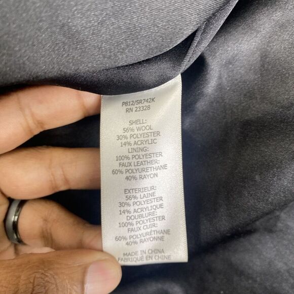 Pendleton Coat Mens Medium Wool Blend Buffalo Plaid Snap Front Crest Patch - Picture 10 of 16